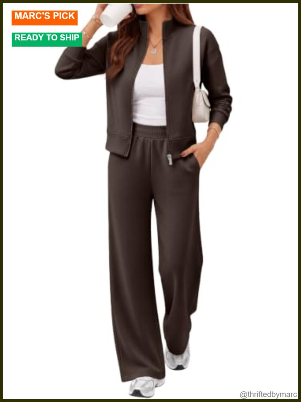 Women's 2 Piece Zip Up Lounge Set Modal Blend Sweatsuit Jogger Set